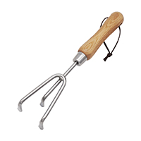 Stainless Steel Hand 3 Prong Cultivator  